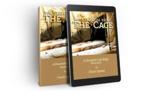 Haunted Coal Ridge #4 The Cage image of tablet and book covers.